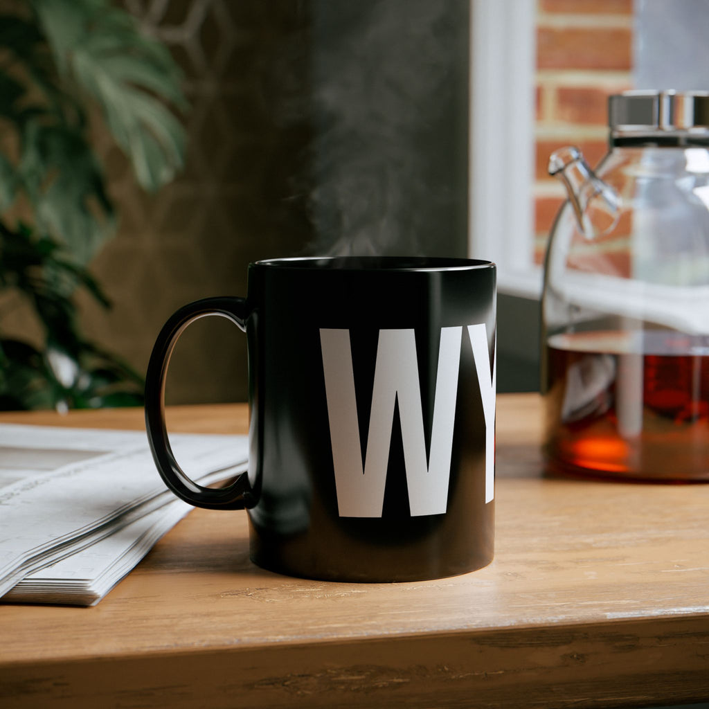 NYPD Bold Lettering Mug | Black Ceramic Coffee Cup