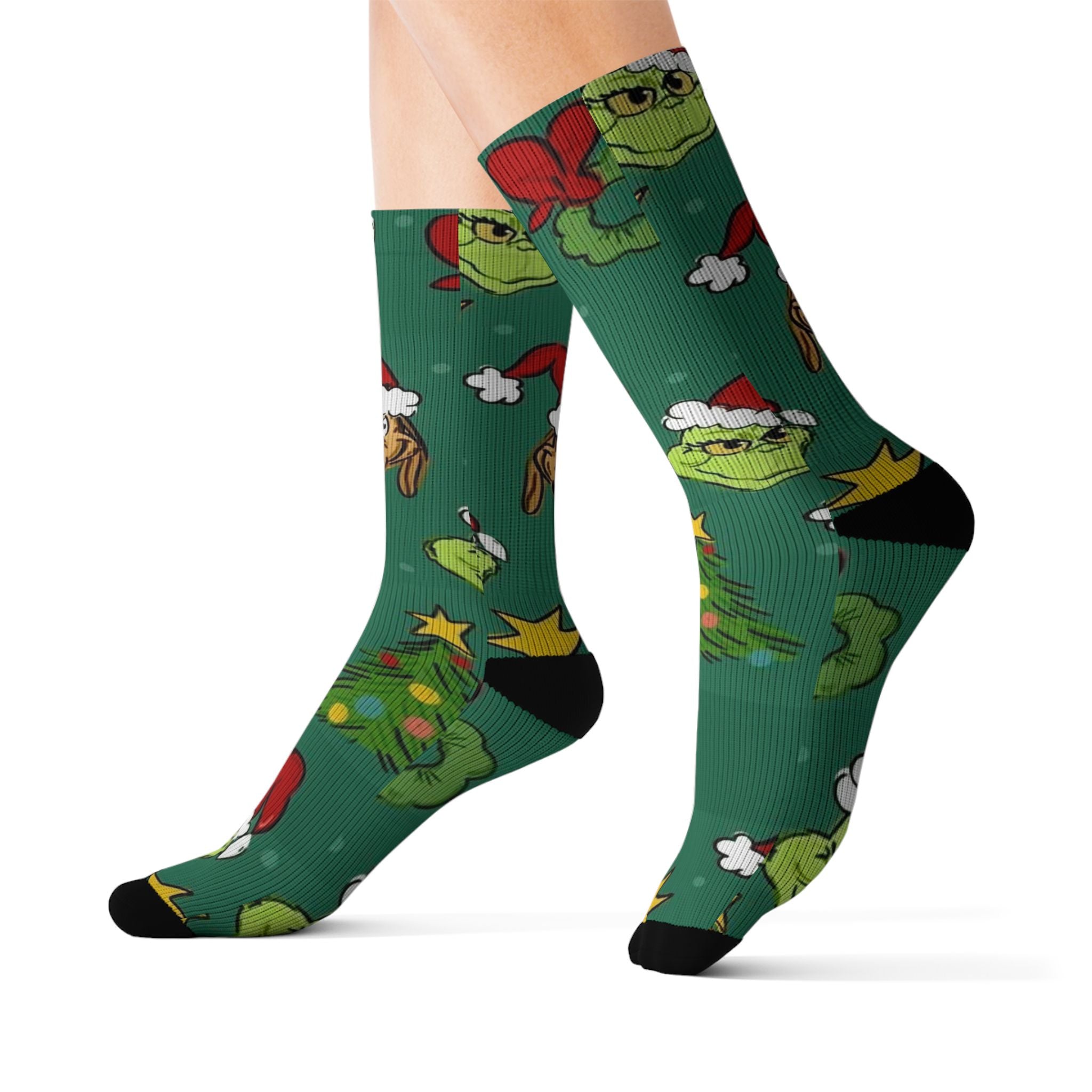 Grinch Holiday Crew Socks