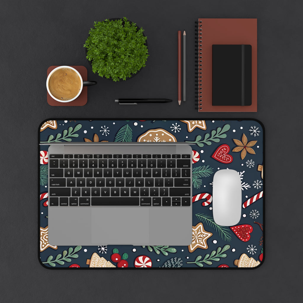 Holiday Cookie Pattern Desk Mat