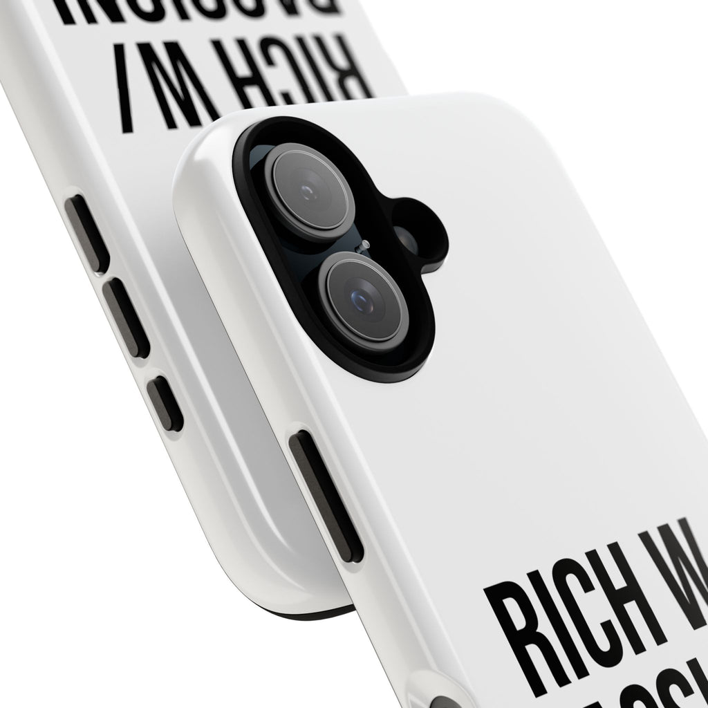Rich W/ Passion phone case | Tough Case, bold typography, motivational