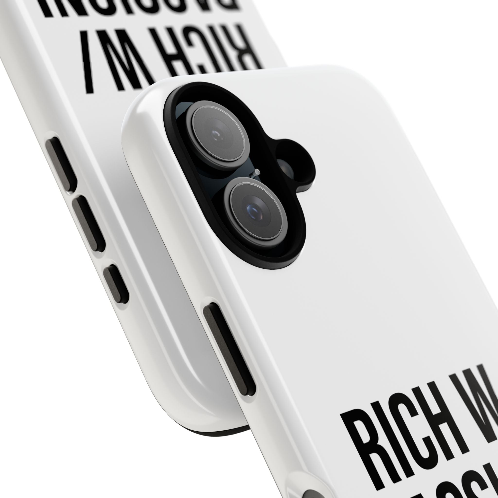 Rich W/ Passion phone case | Tough Case, bold typography, motivational