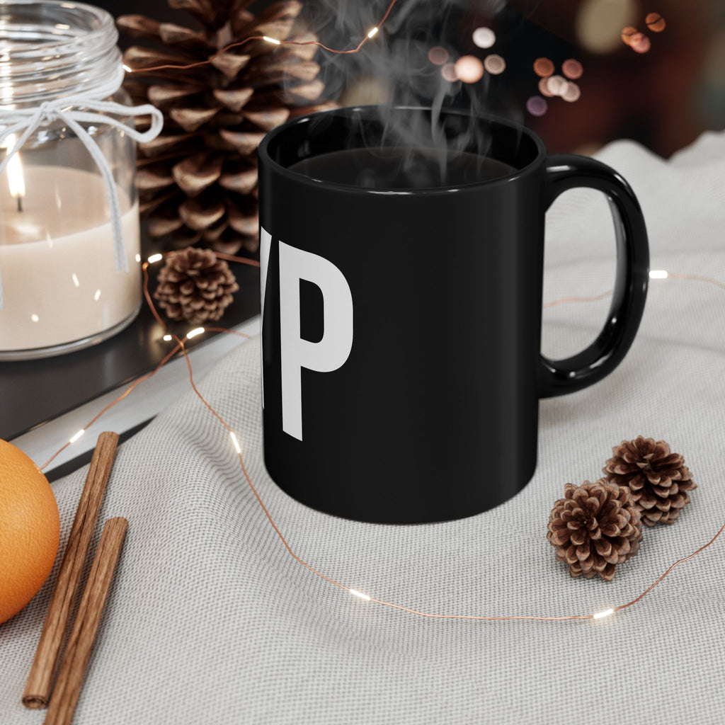 NYPD Bold Lettering Mug | Black Ceramic Coffee Cup