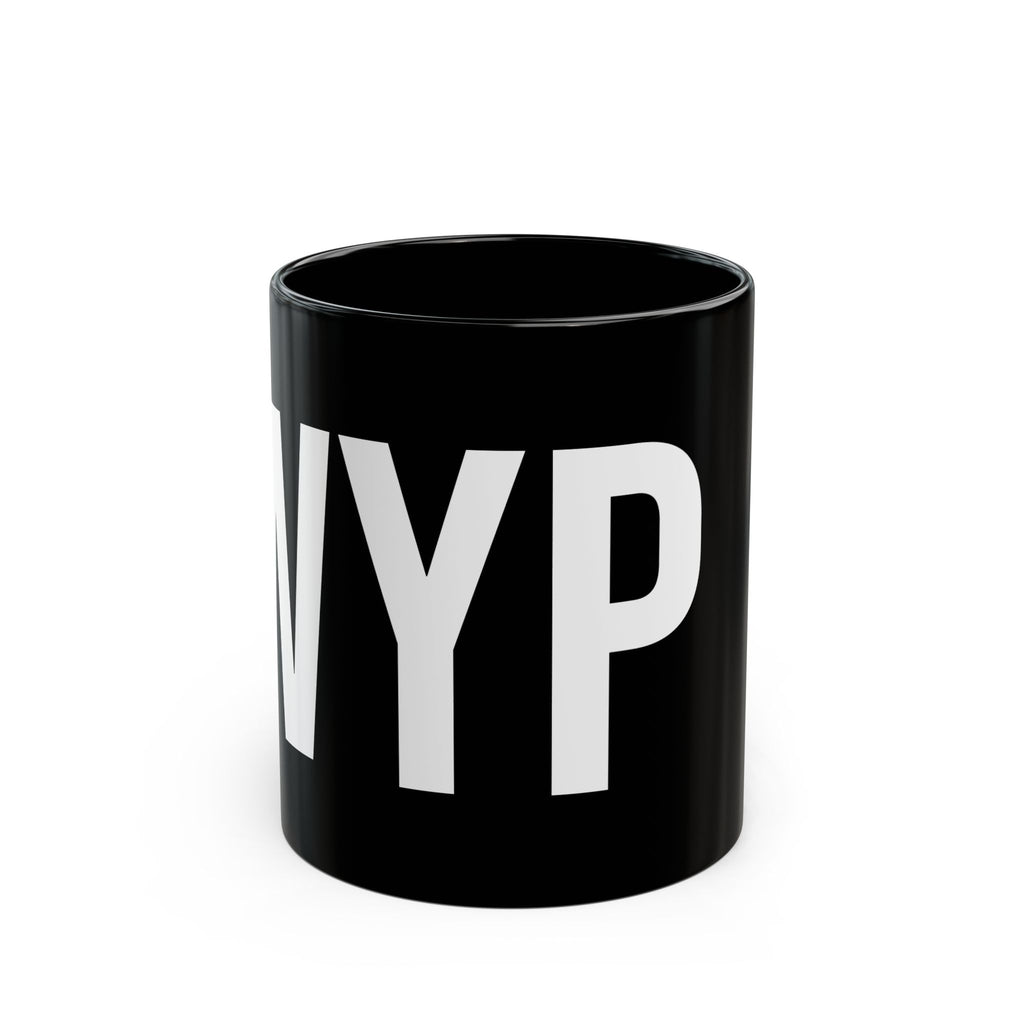 NYPD Bold Lettering Mug | Black Ceramic Coffee Cup