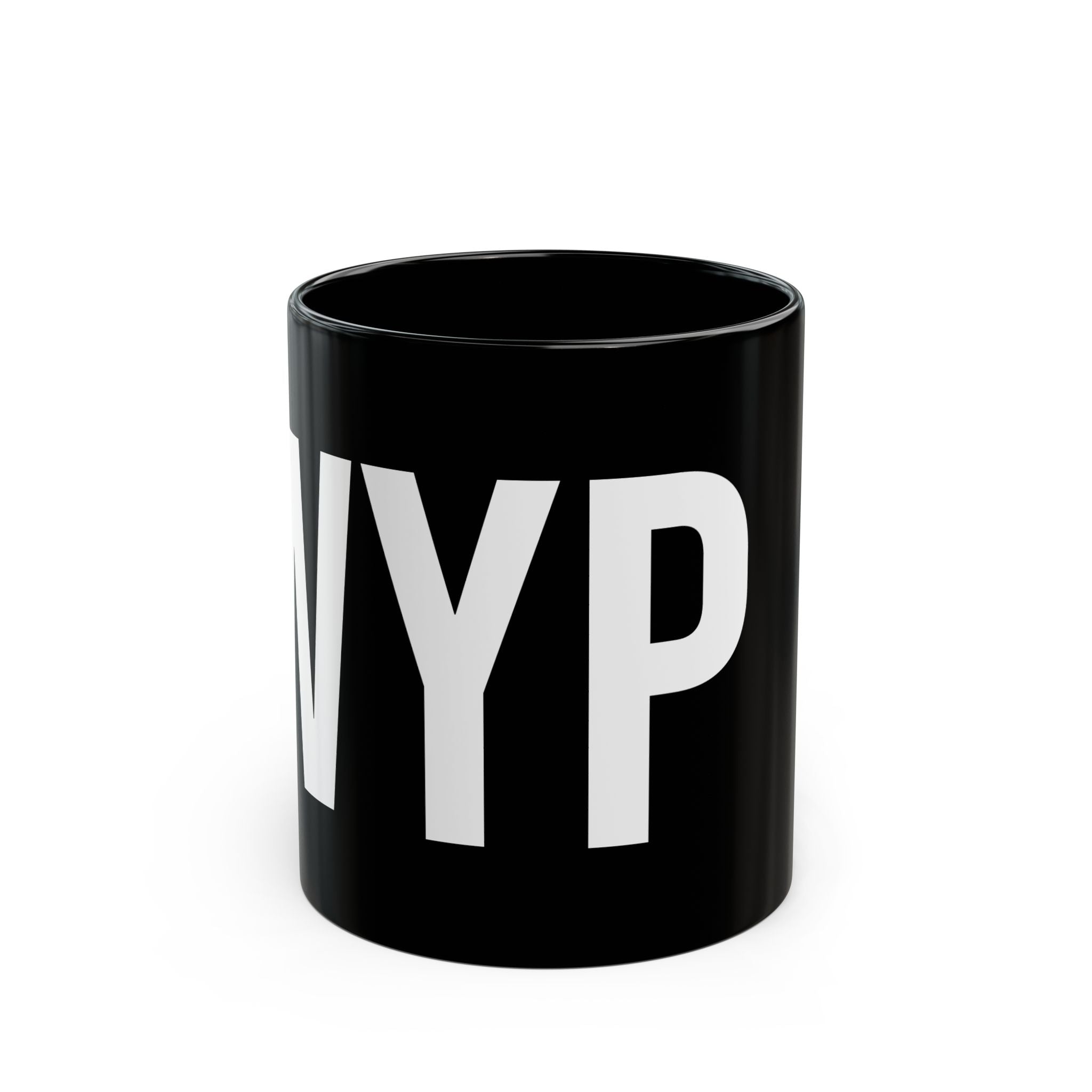 NYPD Bold Lettering Mug | Black Ceramic Coffee Cup