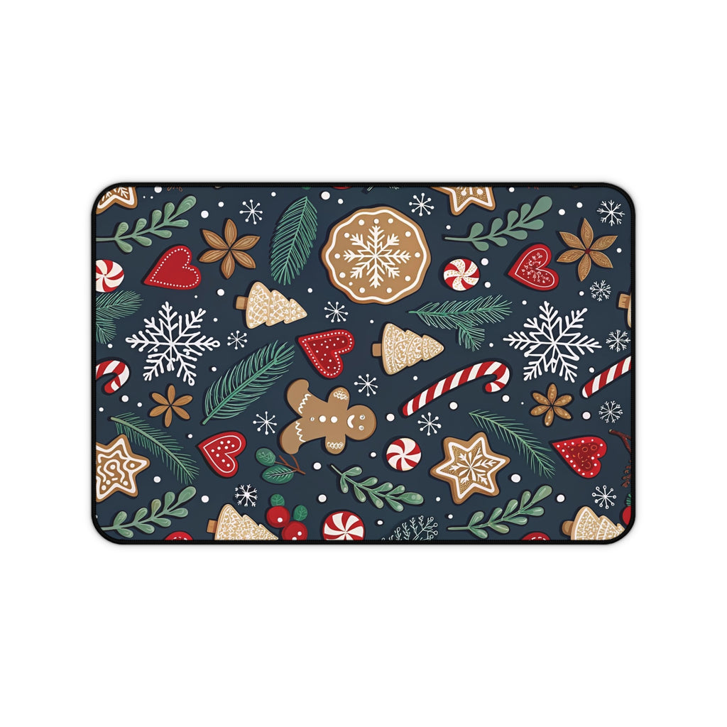 Holiday Cookie Pattern Desk Mat