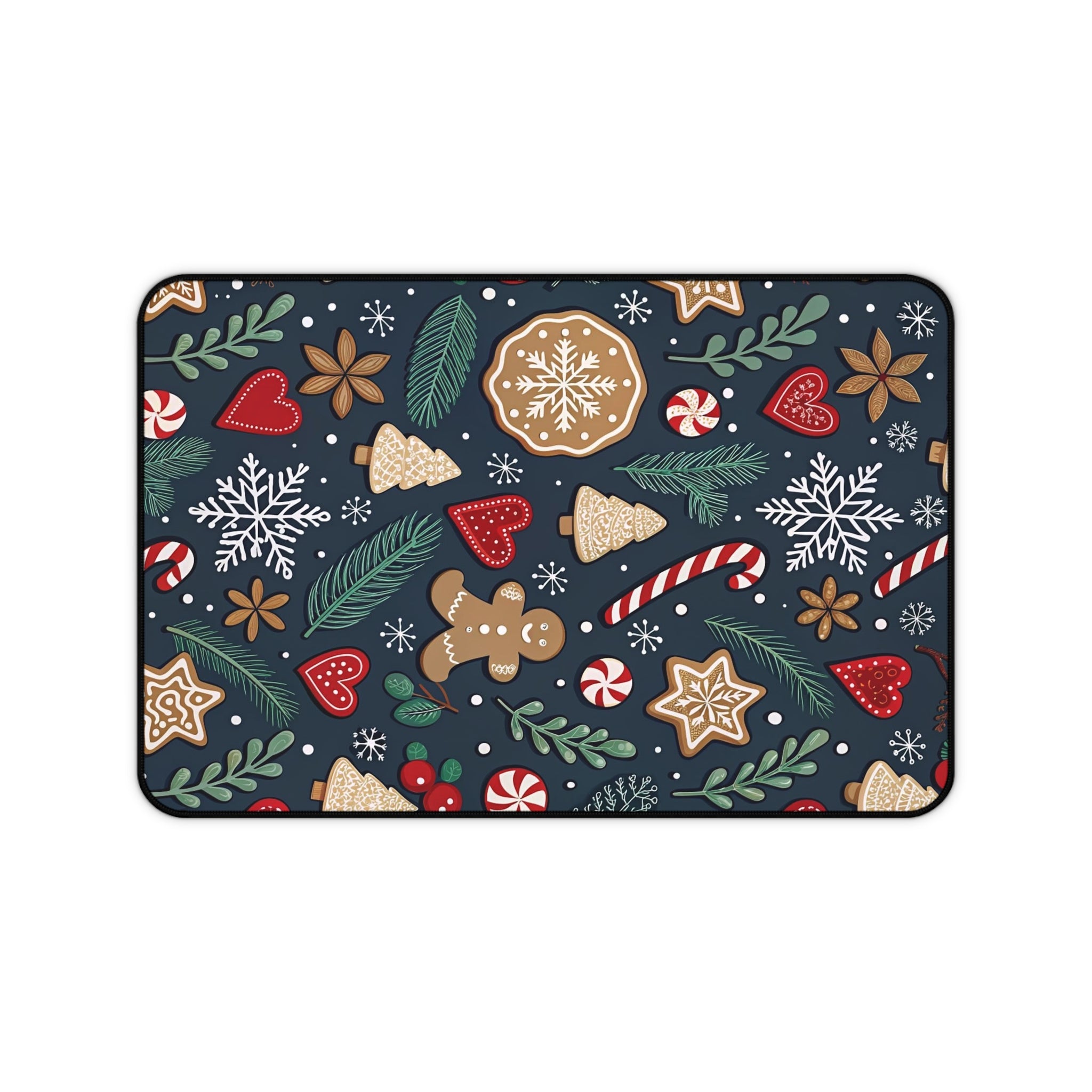 Holiday Cookie Pattern Desk Mat