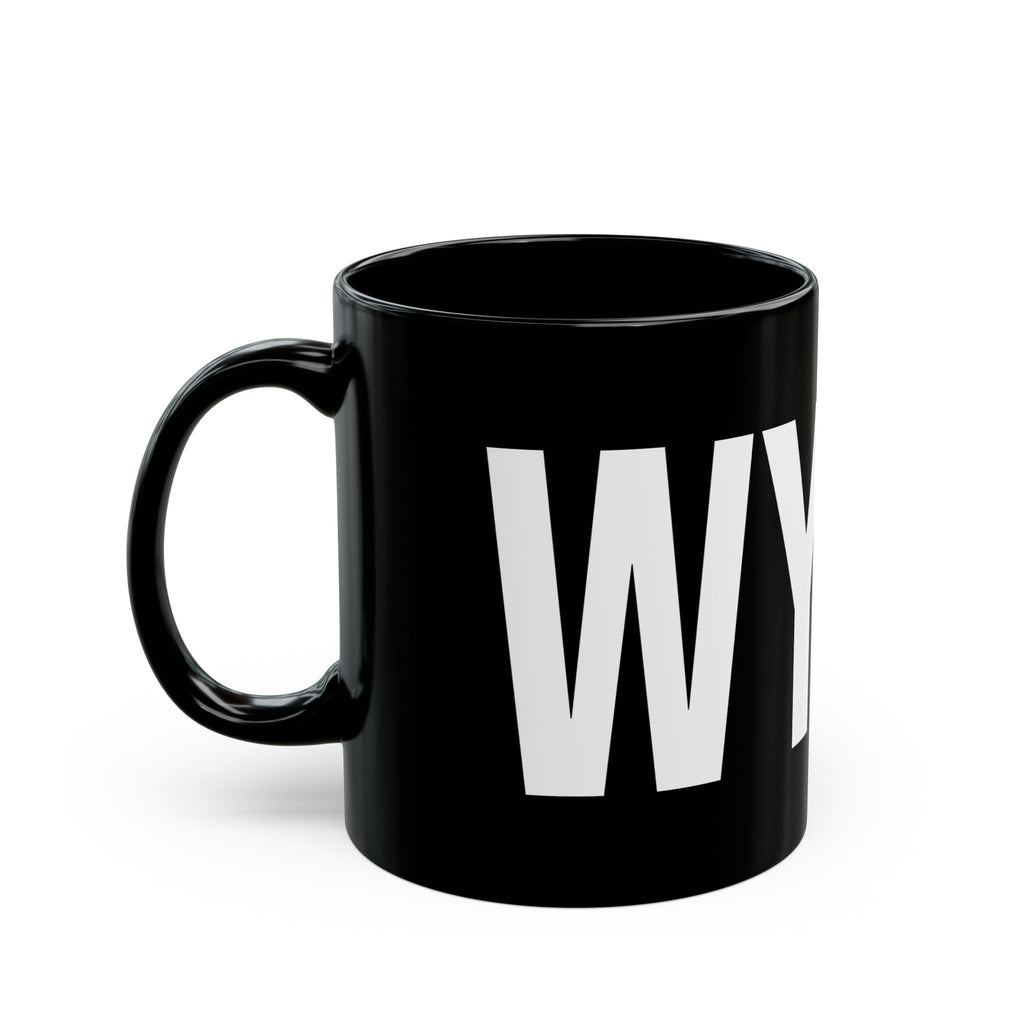 NYPD Bold Lettering Mug | Black Ceramic Coffee Cup
